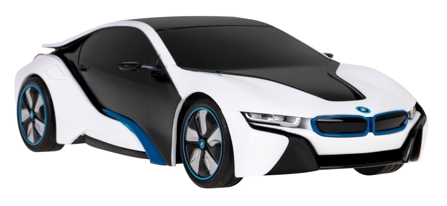 1:24 BMW i8 R/C bil med LED-lys &amp; gummihjul 