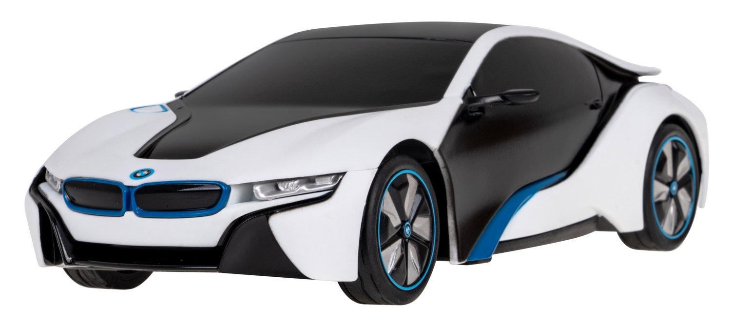 1:24 BMW i8 R/C bil med LED-lys &amp; gummihjul 