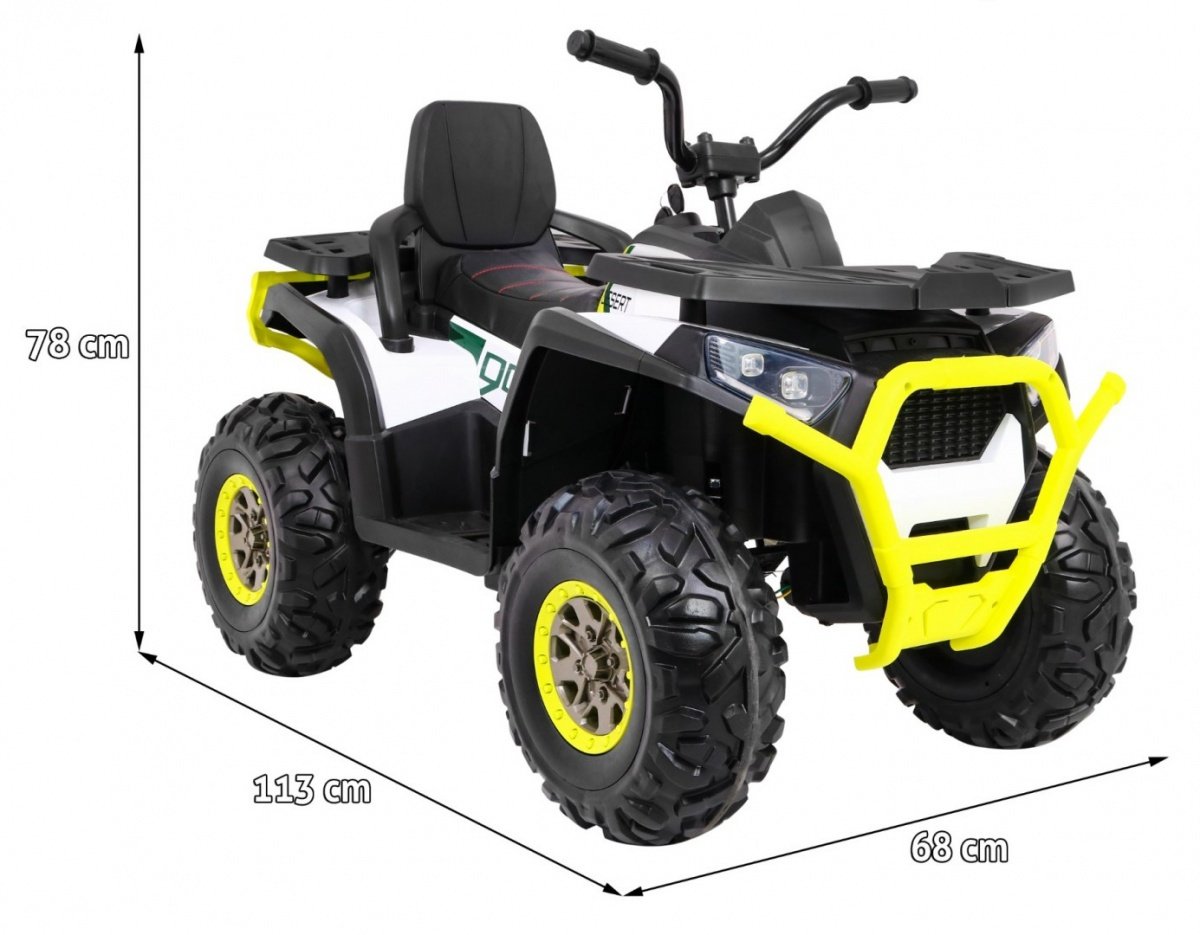 12V Desert Quad ATV med fjernbetjening, LED-lys, MP3 og mere