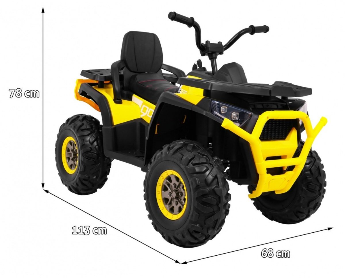 12V Desert Quad ATV med fjernbetjening, LED lys, MP3, EVA hjul