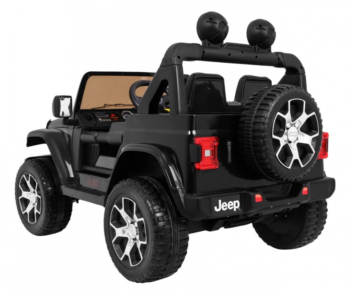 12V Jeep Wrangler Ride-On med LED-lys og MP3-afspiller