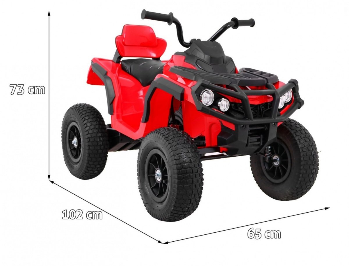 12V Kids Quad ATV med LED-ljus, MP3 och Air Wheels