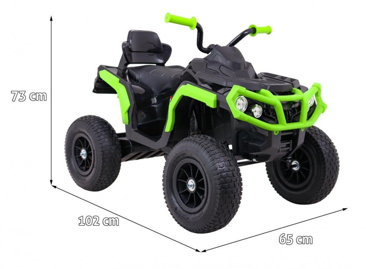 12V Kids Quad ATV med LED-ljus, musik & lufthjul