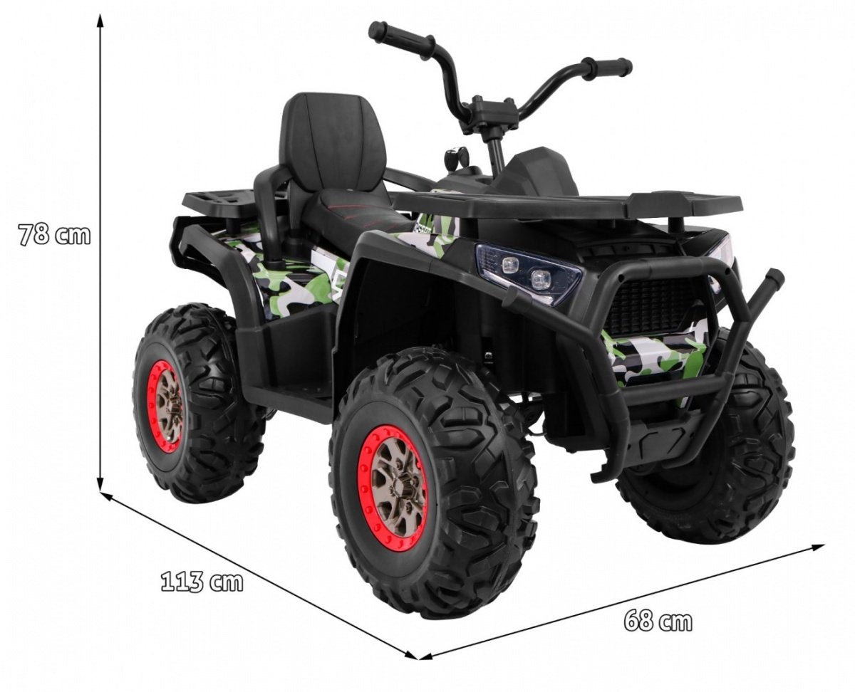 12V Kids Quad ATV med fjernbetjening, LED-lys, MP3 &amp; USB