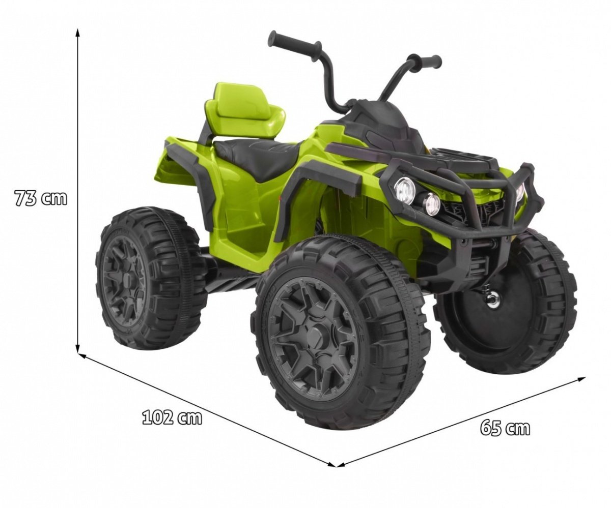 12V Kids Quad ATV med fjernbetjening, LED-lys, MP3, USB