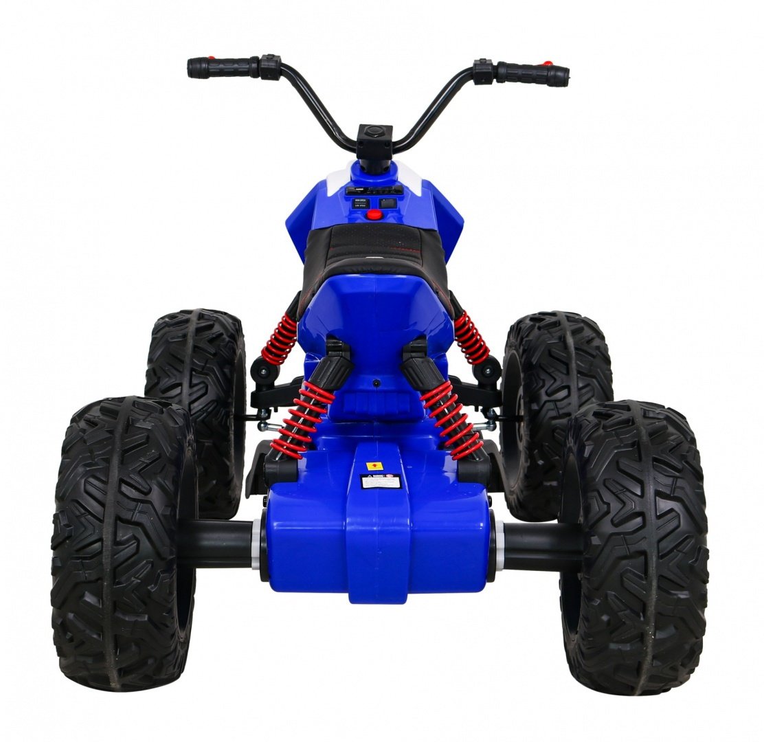 12V Kids Quad med LED-lys, MP3, USB og lædersæde