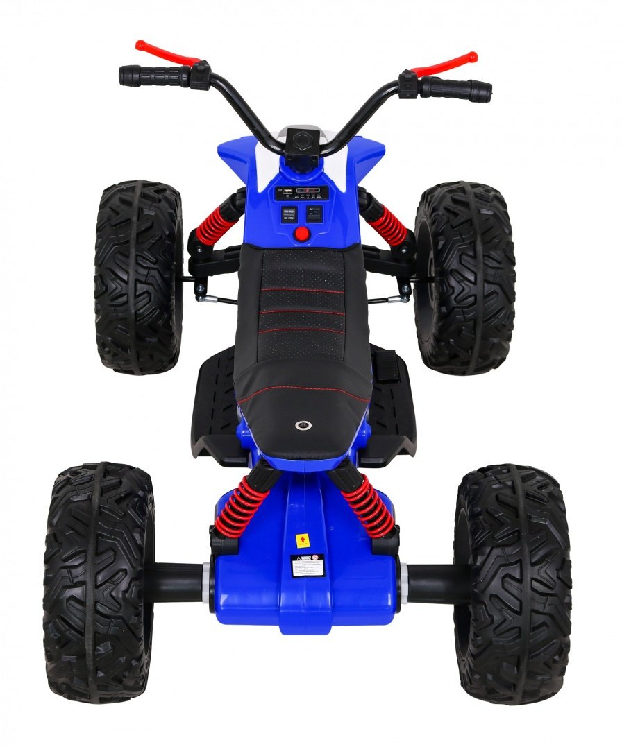 12V Kids Quad med LED-lys, MP3, USB og lædersæde