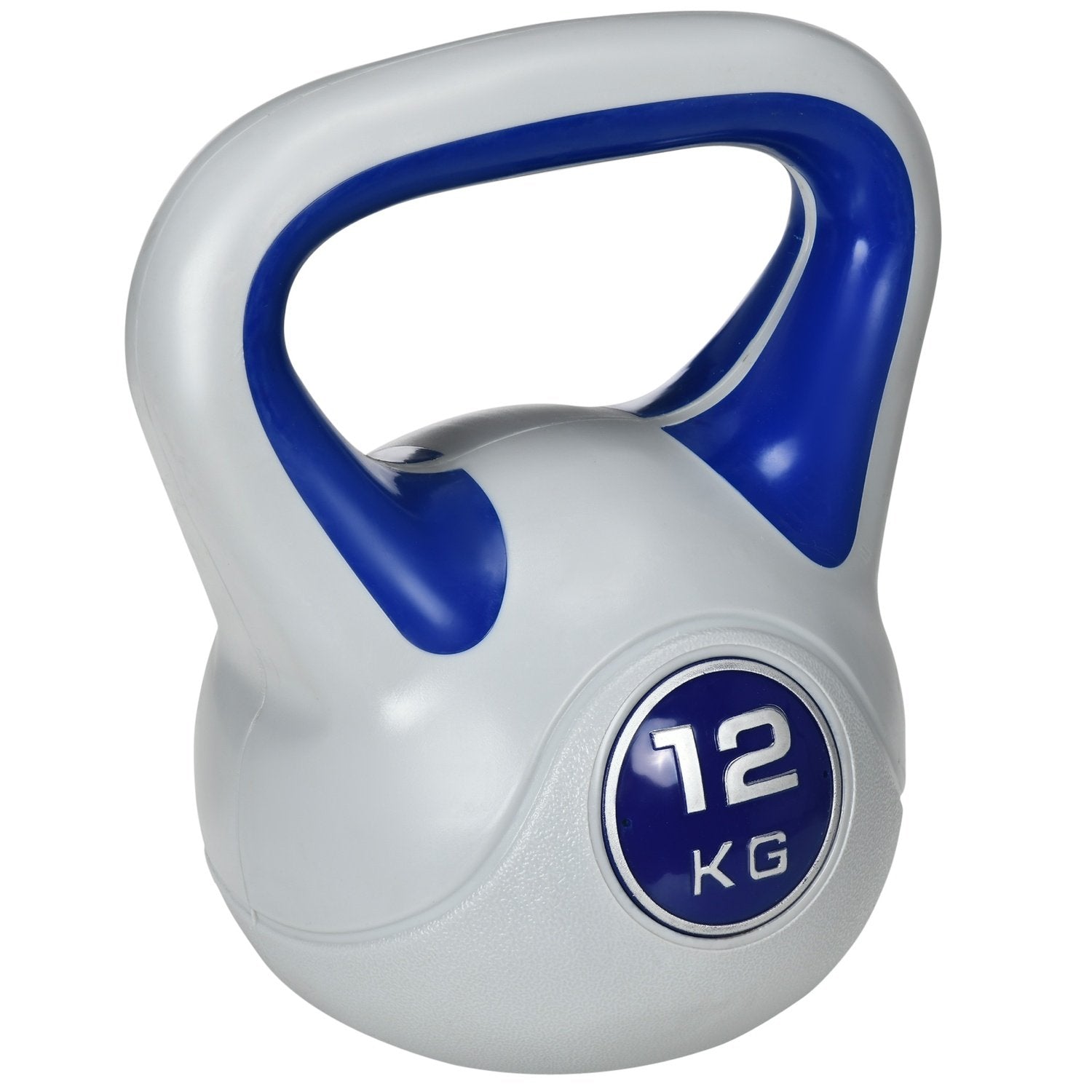 Kettlebell 12 Kg Golvvänlig Kettlebell För Styrketräning Och Kondition, Blå