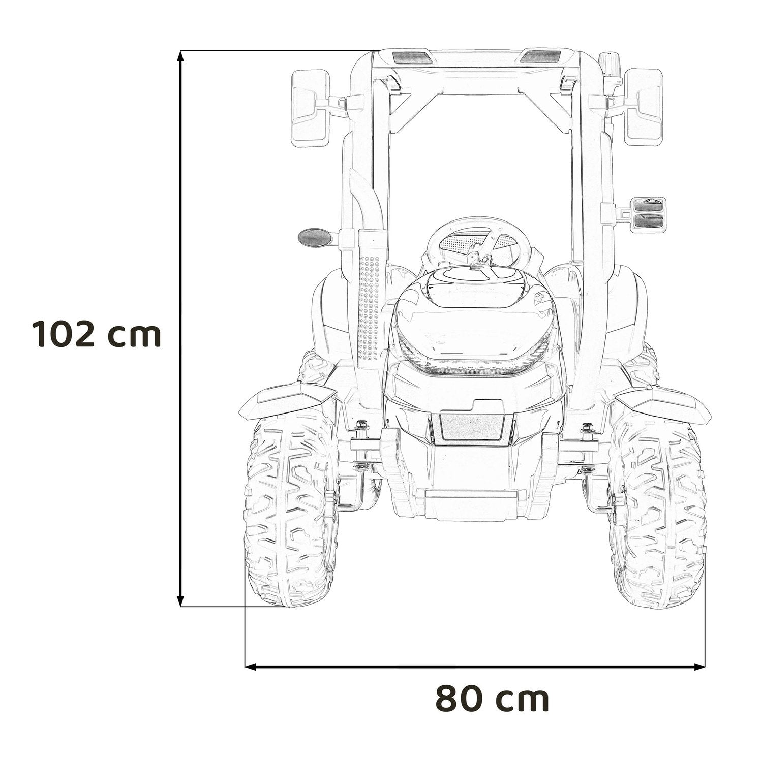 24V børnetraktor med trailer, fjernbetjening, LED lys, MP3