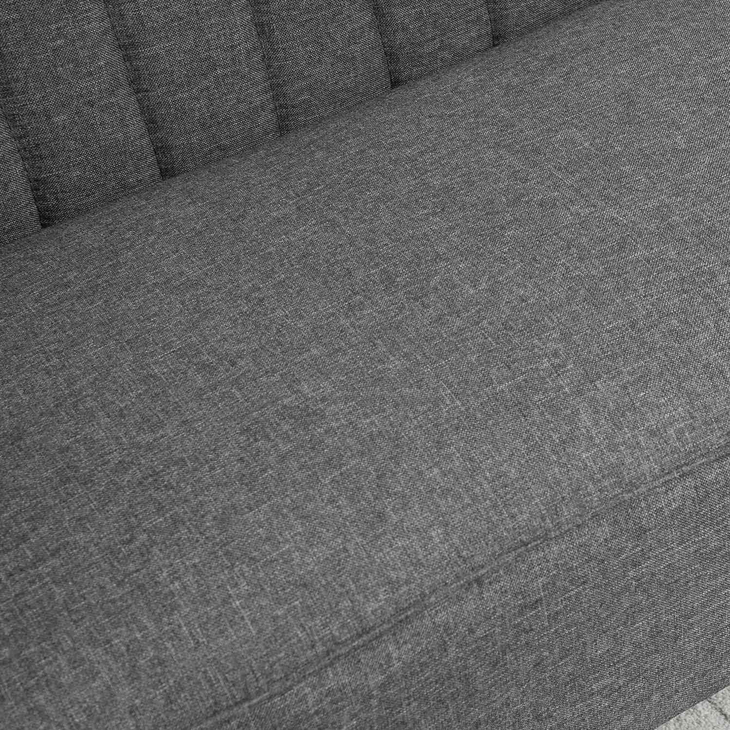 2-personers stofsofa Polstret sofa Siddeområde Loungesofa Træskum Mørkegrå 117 X 56,5 X 77 Cm