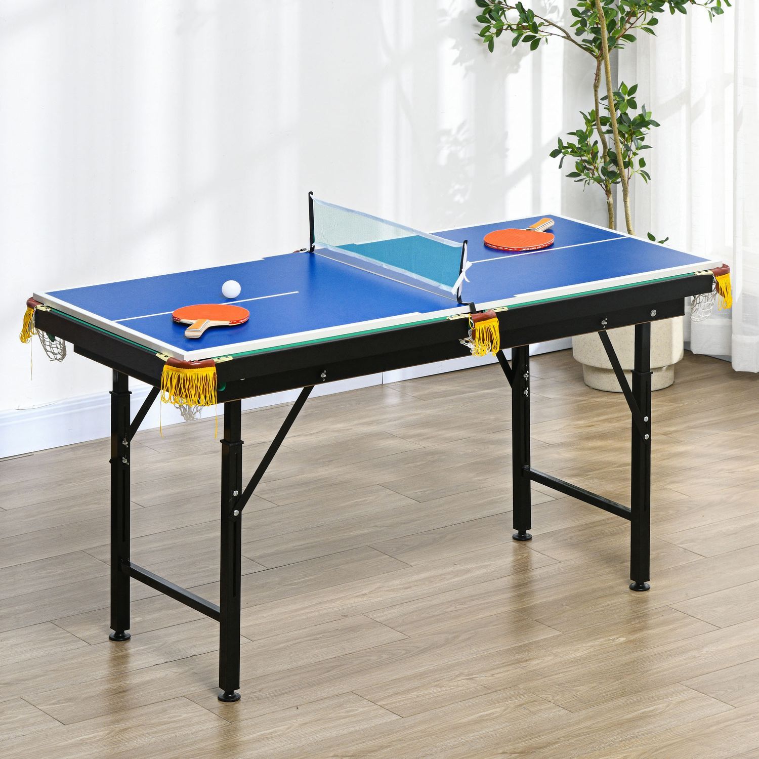 Multigame Spillebord 2-i-1 Multifunktionel Bordtennis Billard Tilbehør Børn Teenagere Voksne Stål 140X63X60-80Cm Grøn