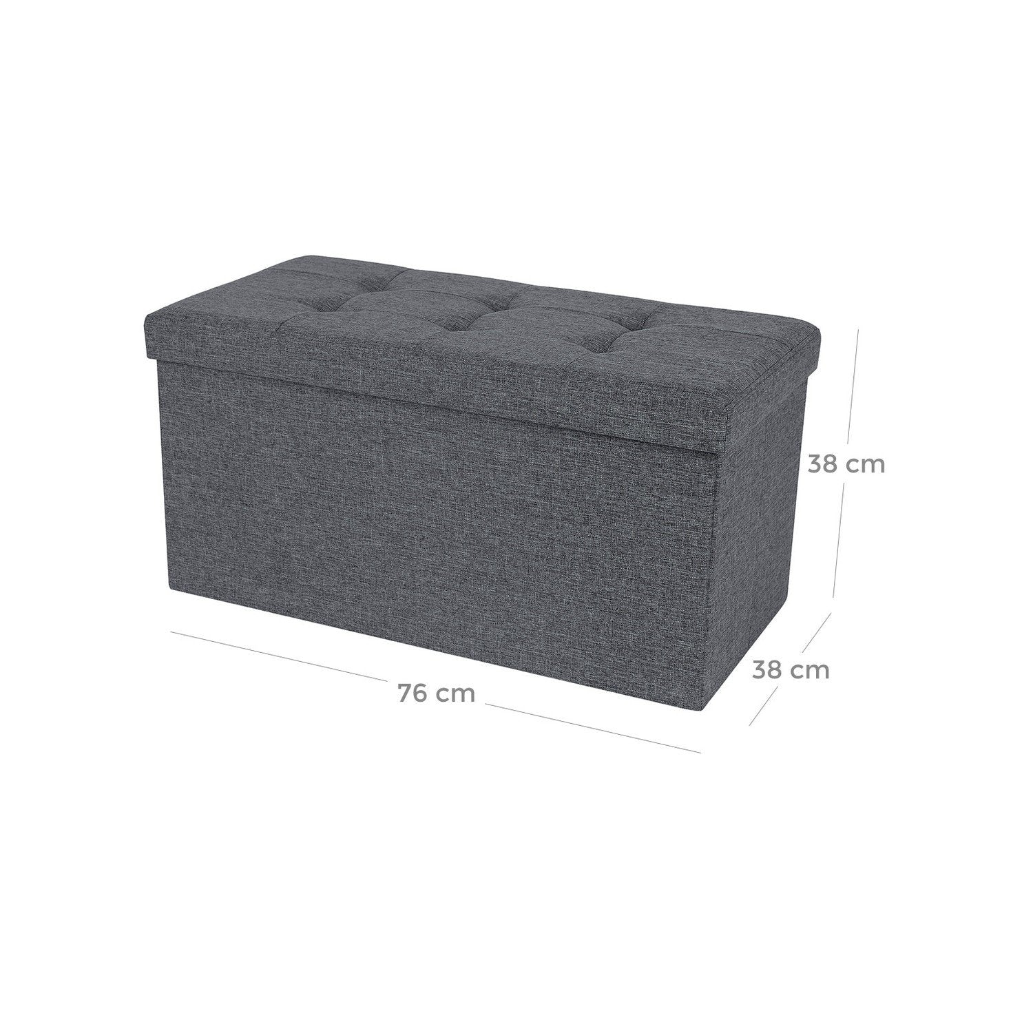 300 kg belastning SGS Certified Storage Ottoman med MDF-ramme