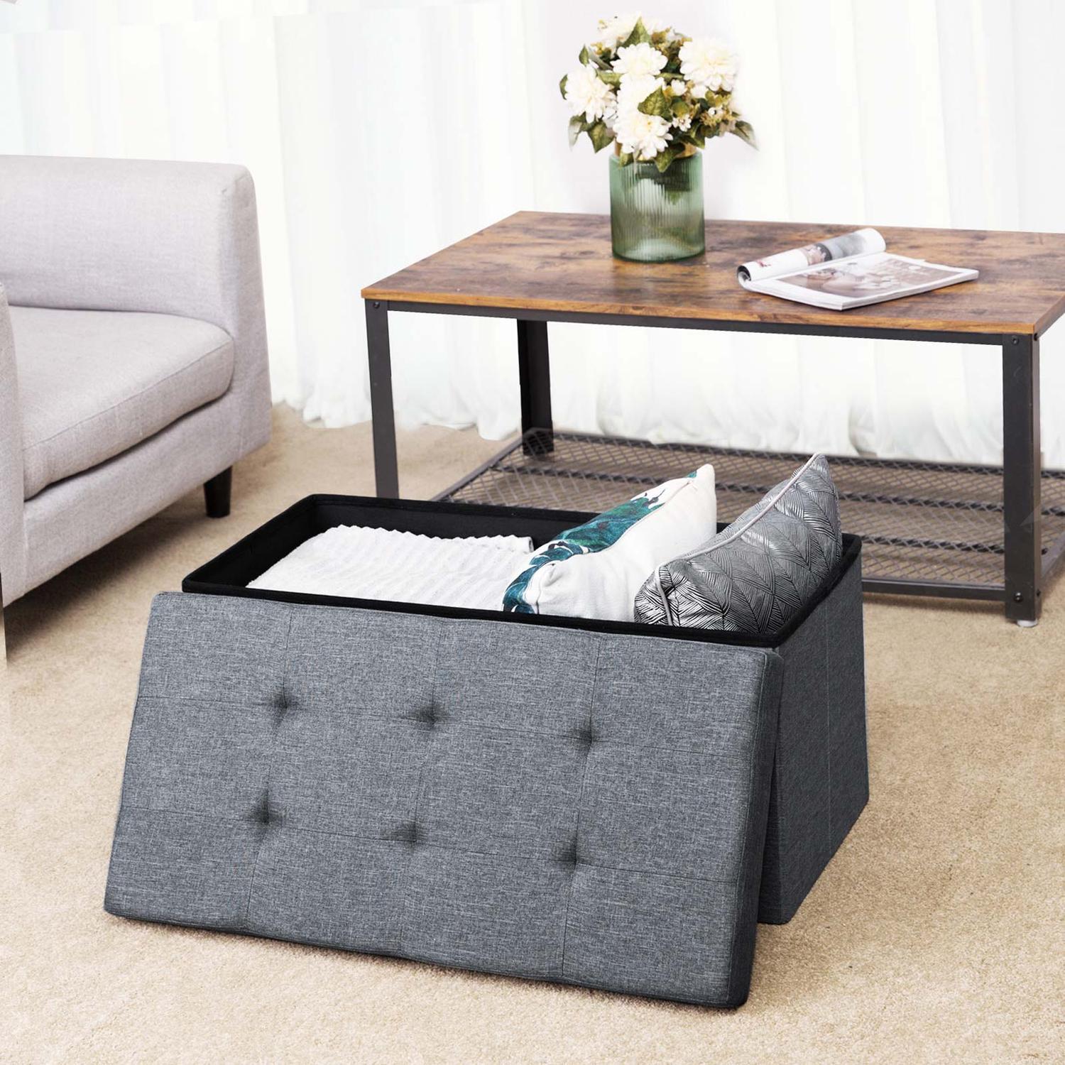 300 kg belastning SGS Certified Storage Ottoman med MDF-ramme