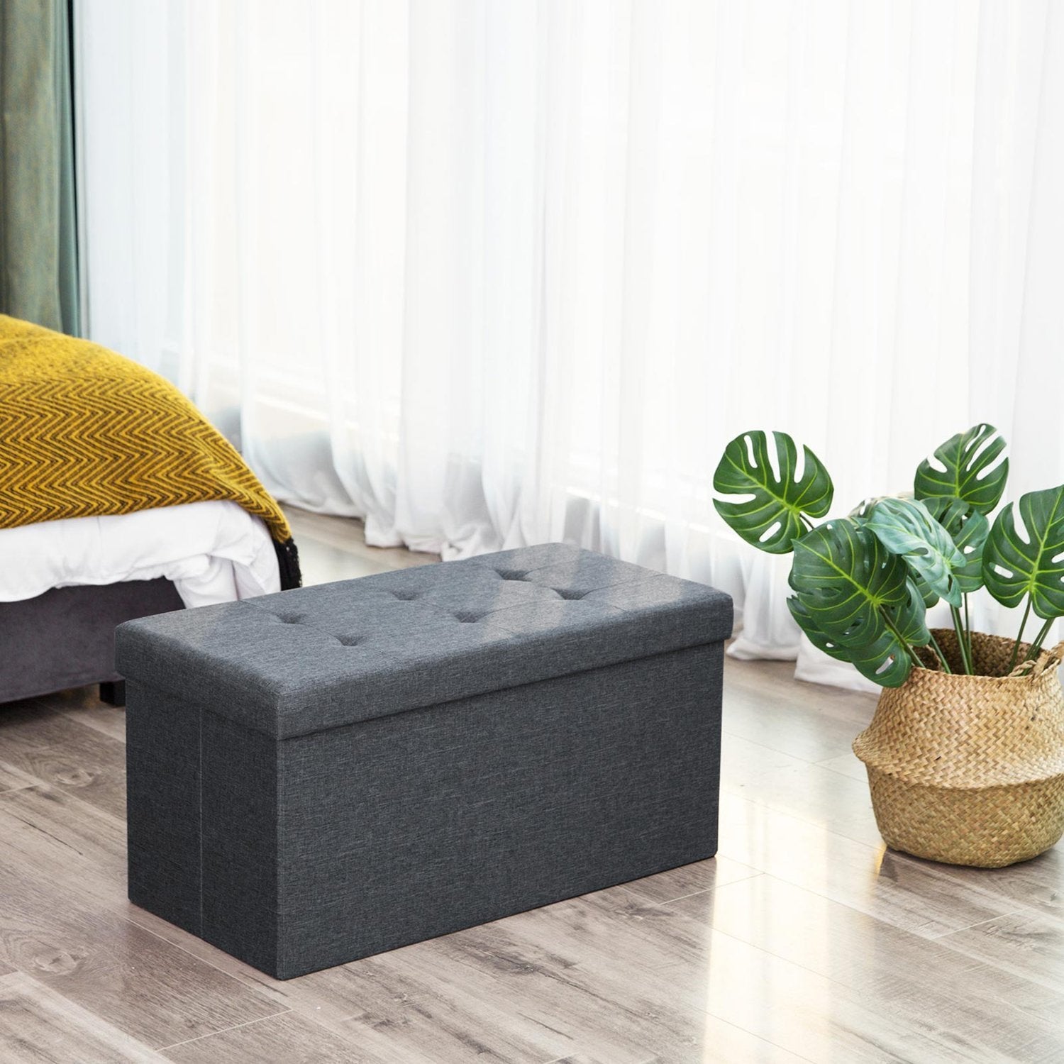 300 kg belastning SGS Certified Storage Ottoman med MDF-ramme