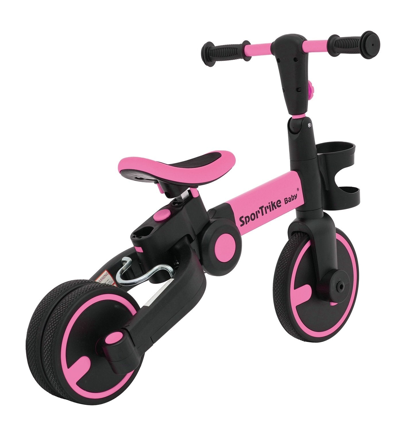 3i1 Sportrike med drikkeholder og justerbar pusher