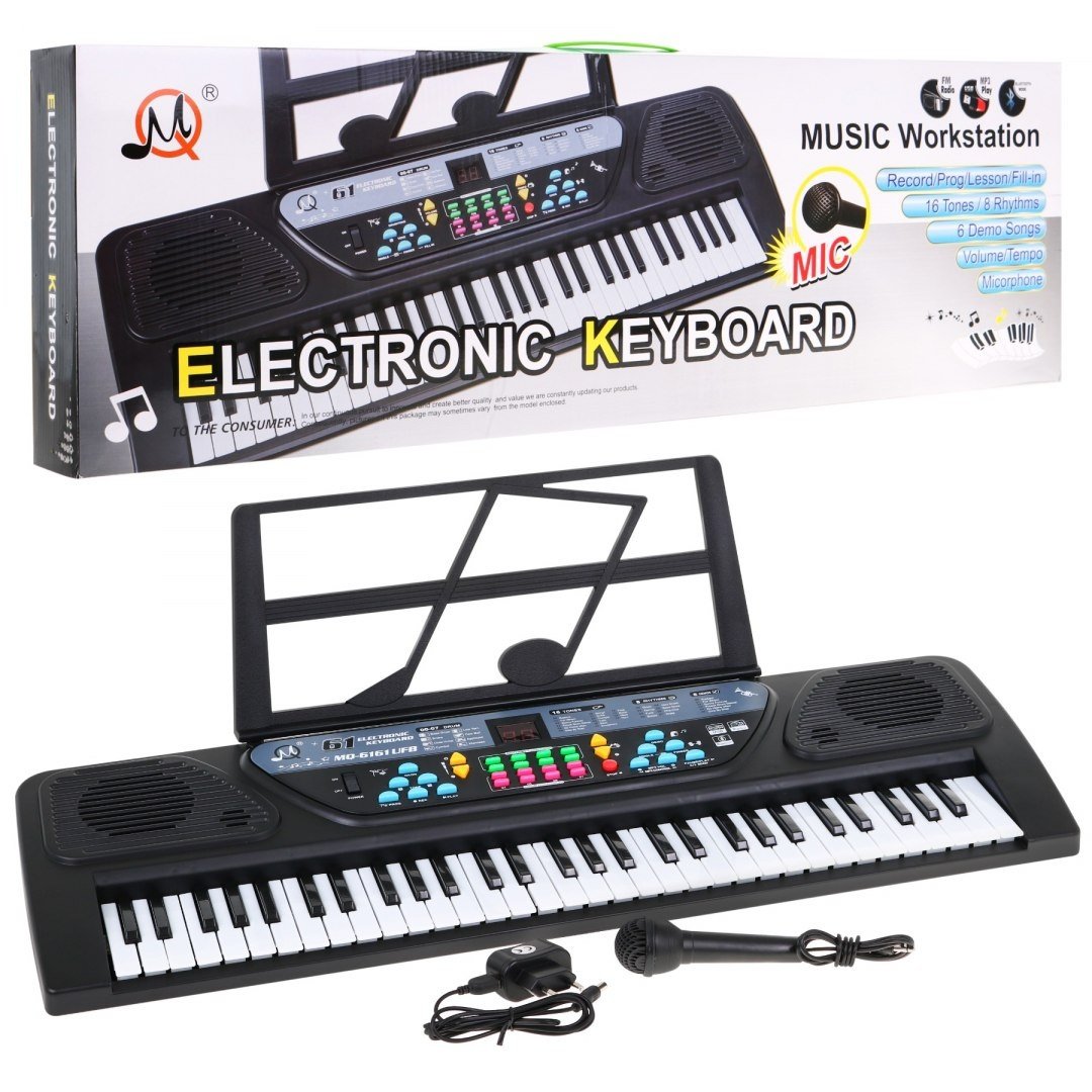 61-Key Kids Music Keyboard med MP3, Bluetooth og Mic