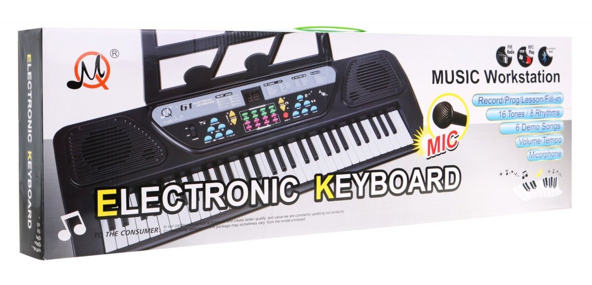 61-Key Kids Music Keyboard med MP3, Bluetooth og Mic