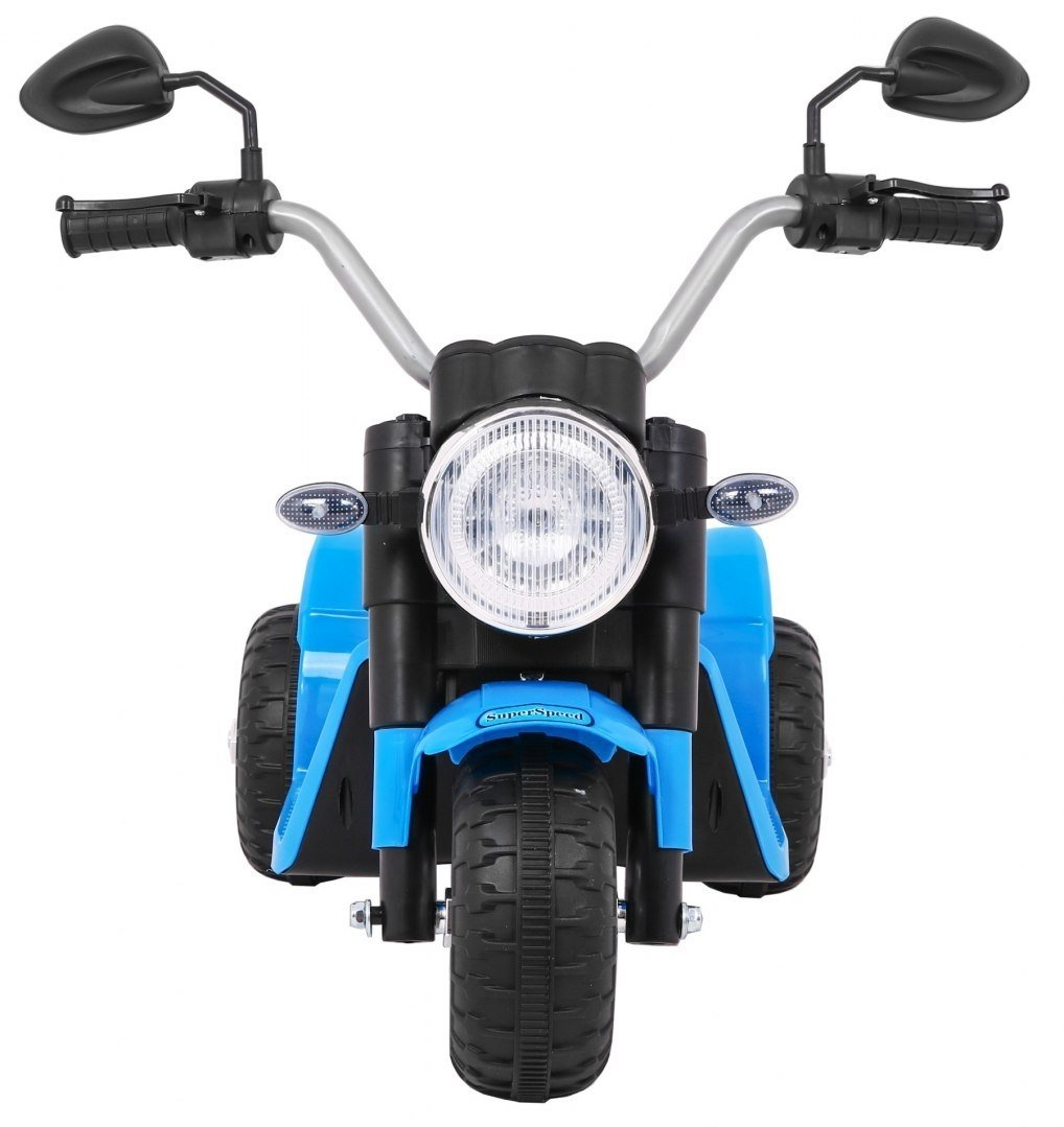 6V MiniBike med LED-lys, musik, lædersæde