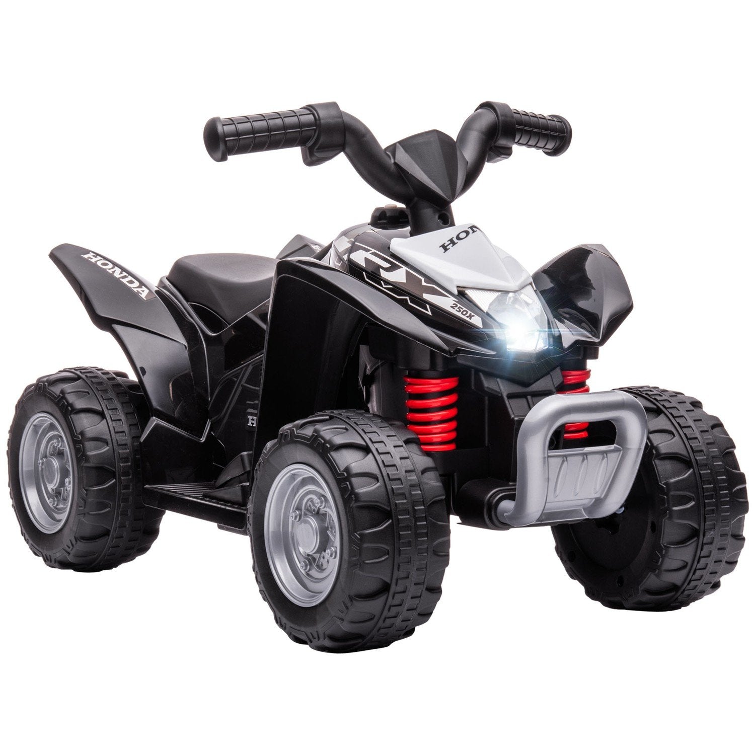 Elektrisk Quad Mini Quad til børn fra 18 måneder og opefter, Elektrisk ATV til børn med led og horn, metal, sort