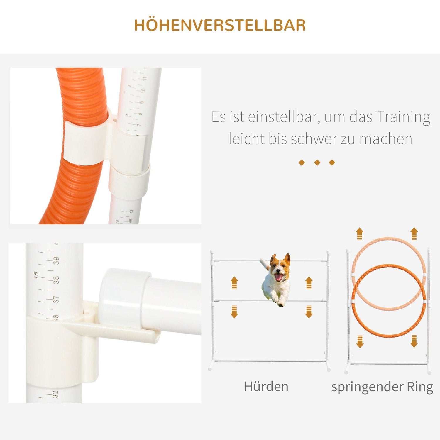 Hundagilityset, Set Om 7 Med Höjdjusterbara Agilityhäck, Flätade Stavar, Breakbox, Tunnel, Hoppring, Häckset Inklusive Visselpipa