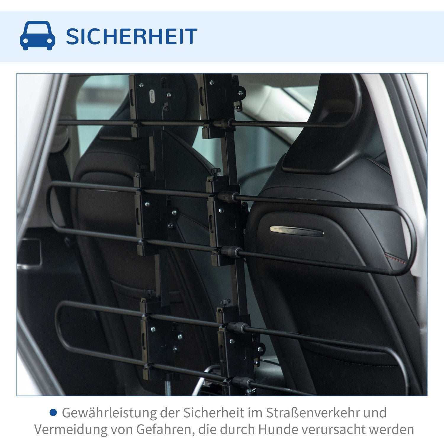 Trunk Divider Justerbar Universal Car Divider Stål 89-150X76-124Cm