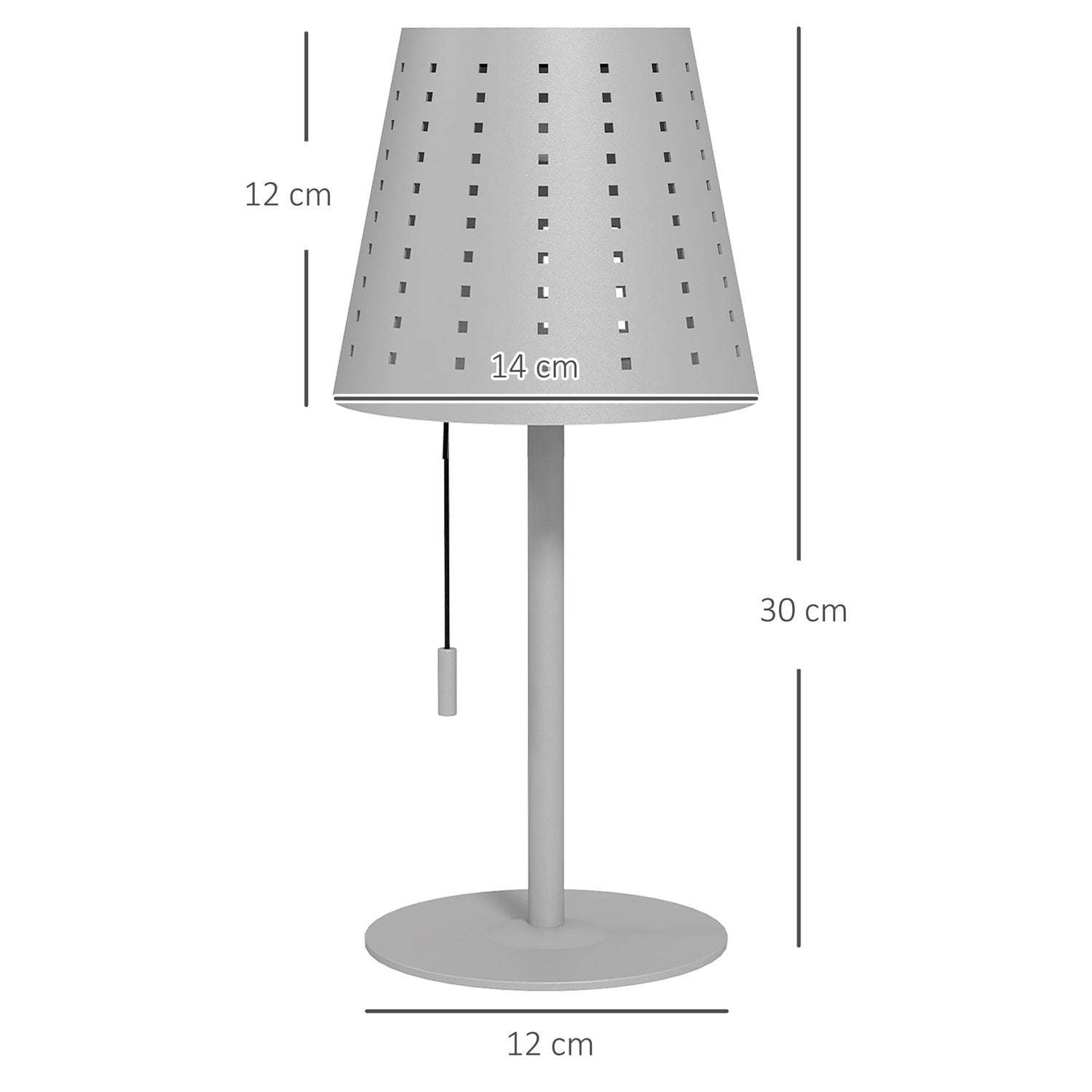 Solar bordlampe udendørs led, batteri, dæmpbar, Ip44 vandtæt, bærbar, lysegrå, til natlys og skrivebord