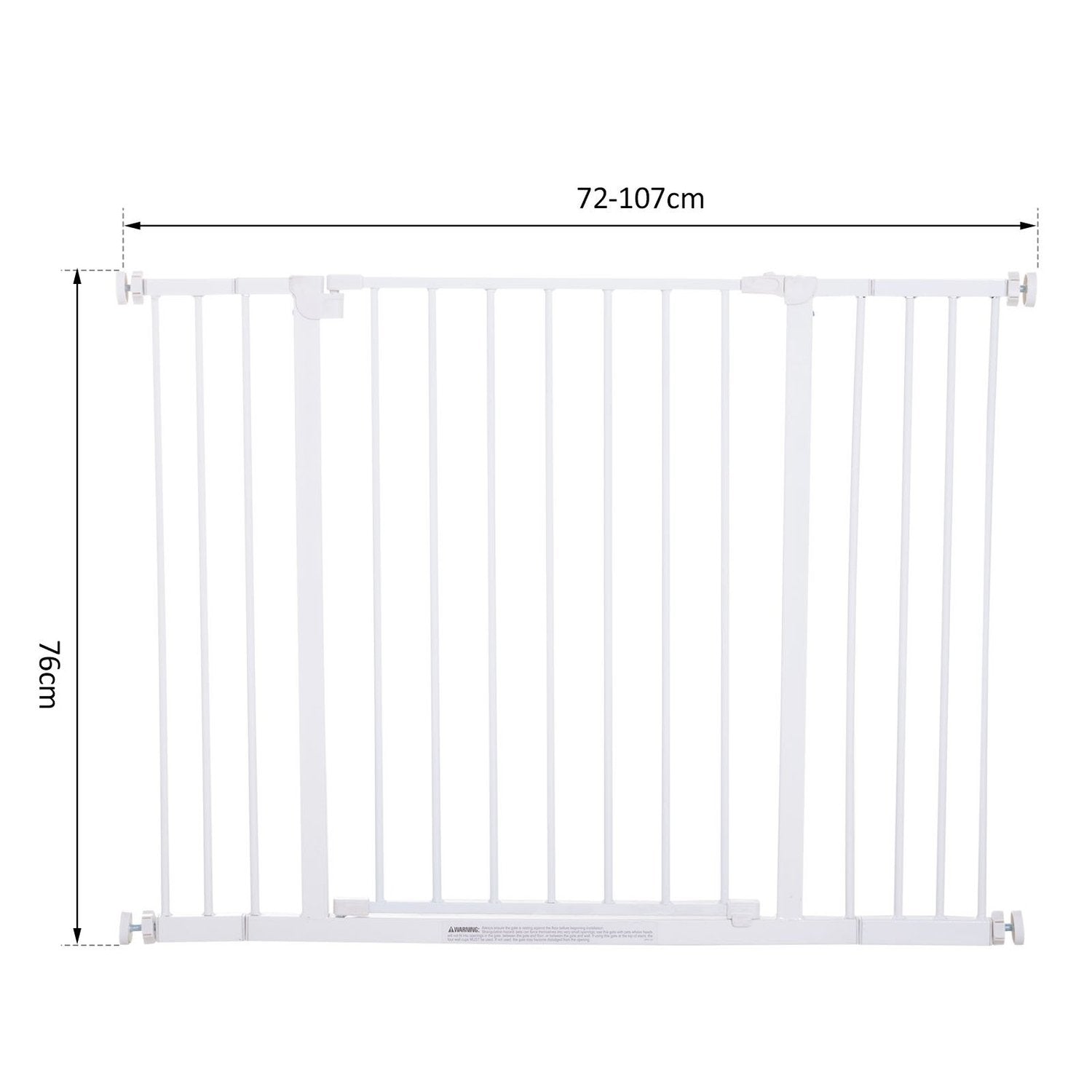 Trappport Metalldörr Skydd Spärrport Borrfri Justerbar 76-107X76Cm Vit