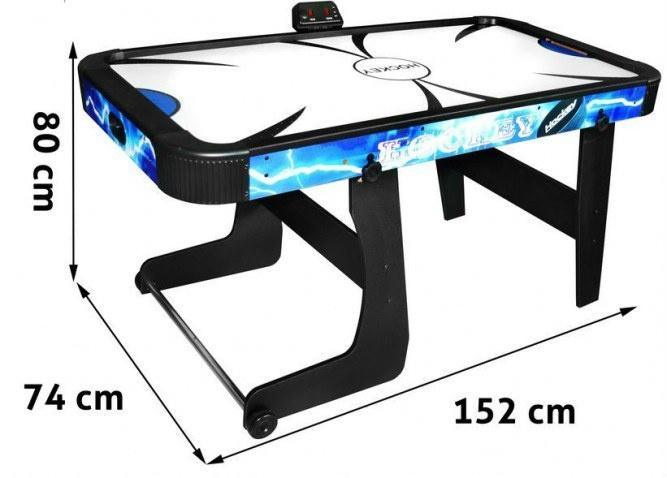 Air Hockey bord med elektronisk tæller, 152x74x76 cm