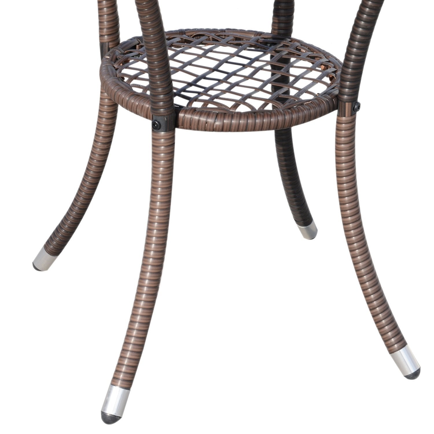 Balkonmøbelsæt Sædehynde Brun 60X58.5X89.5Cm Sammenfoldelig Rattan Bistro Sæt