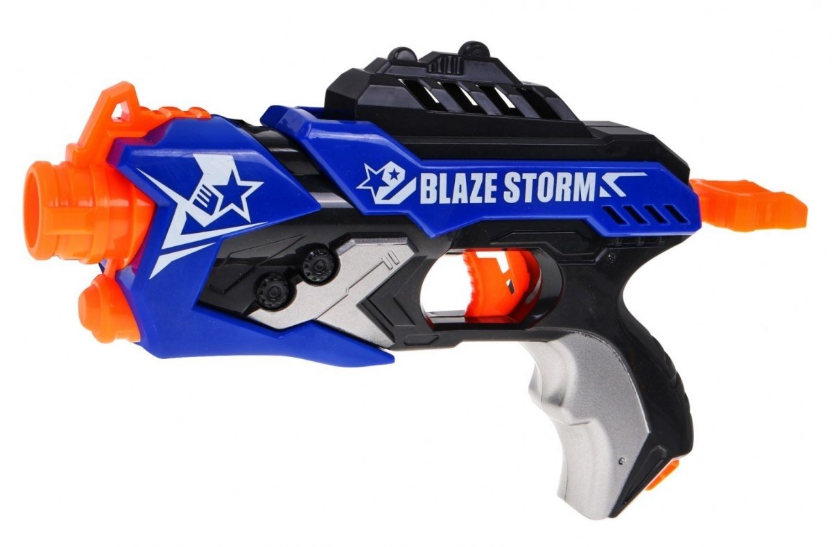 Blaze Storm Blue Pistol med 5 skumkugler, ingen batterier påkrævet