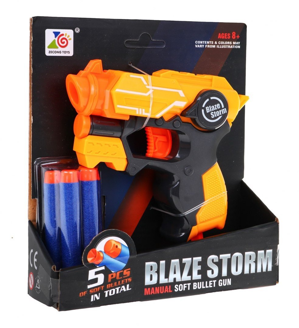 Blaze Storm Orange Foam Dart Pistol - Ingen batterier påkrævet