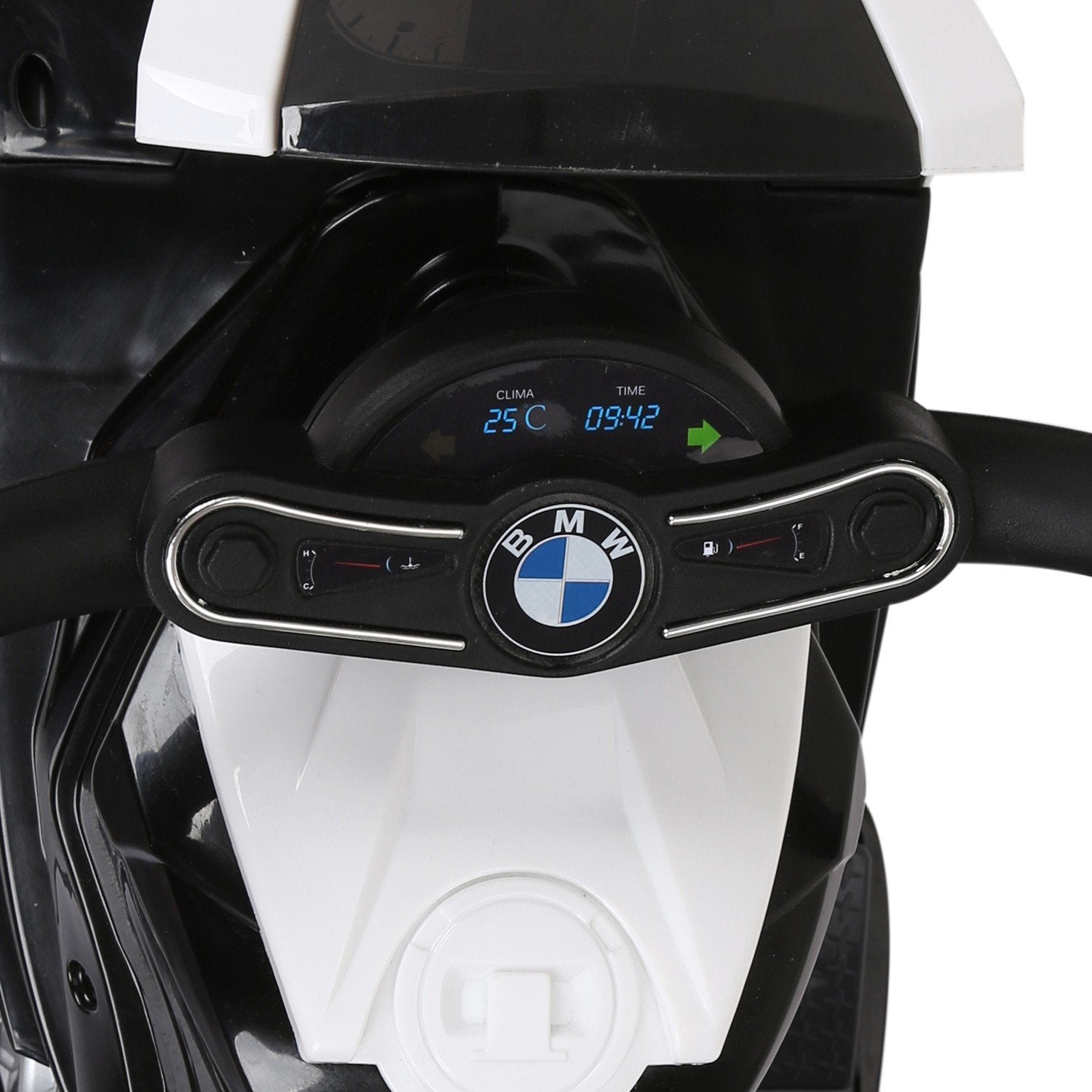 Bmw S1000Rr licenseret elektrisk børnemotorcykel børnebil med batteri, trehjulet cykel, stål, sort, 66X37X44 Cm