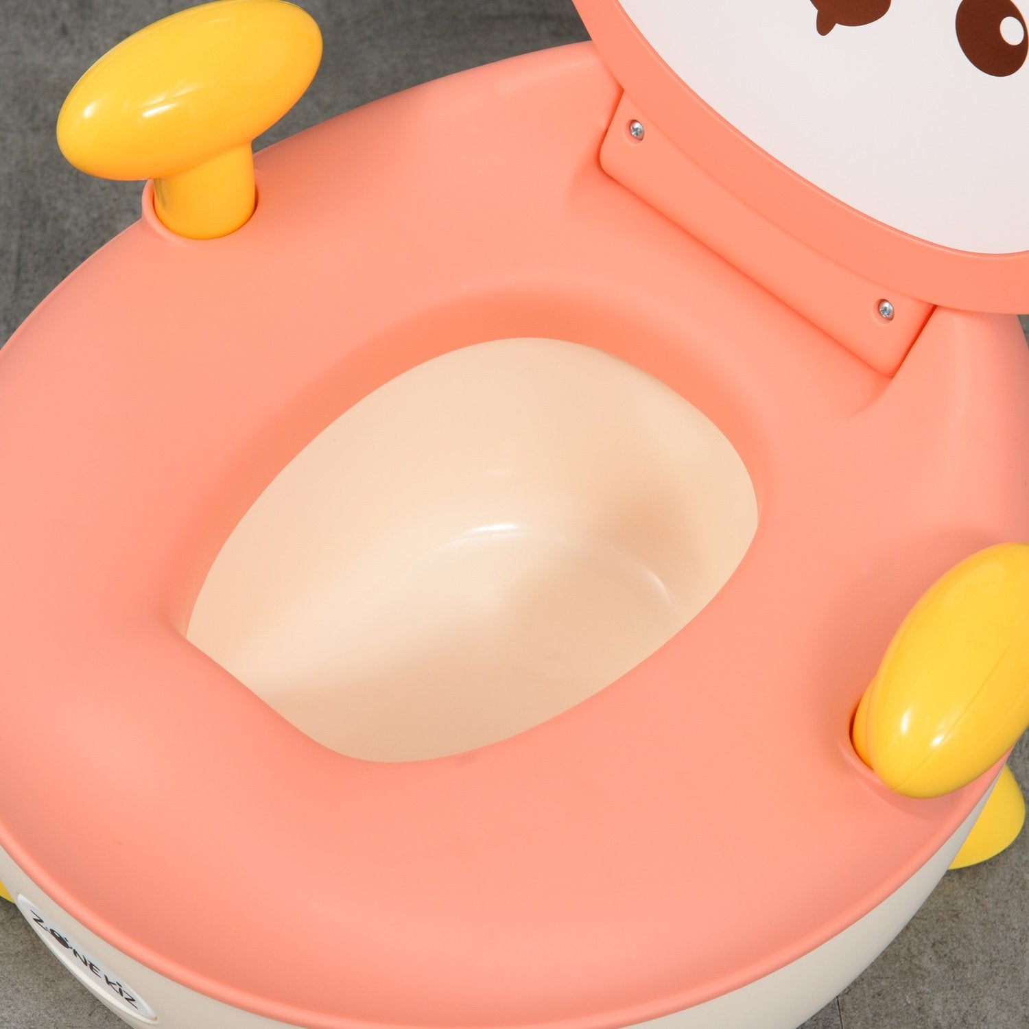 Babypotte Børnetoilet i rævedesign, Babypotte med håndtag, foldbart låg, skridsikkert pottesæde Fra 6 måneder til 3 år