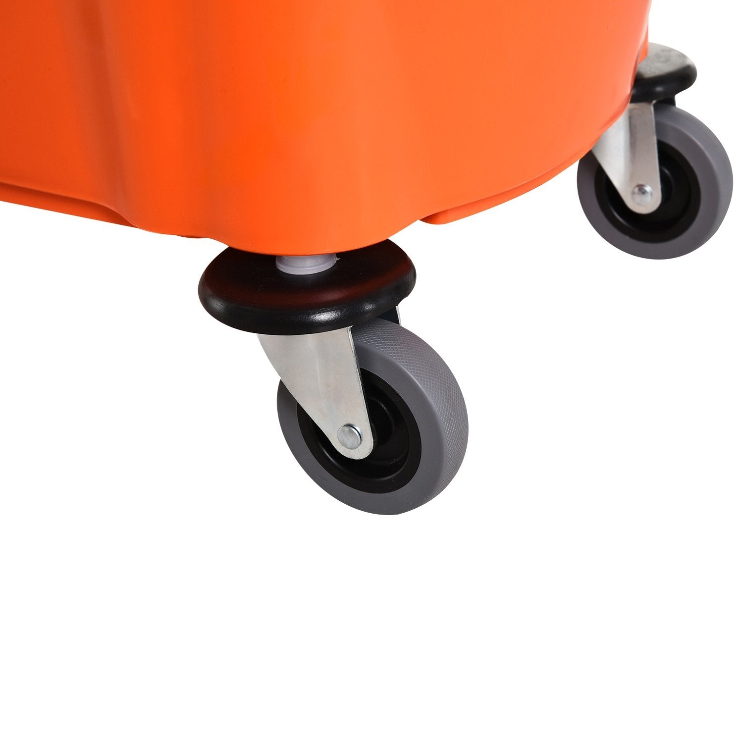 Rengøringsvogn, mobil spand med drejeled, 36 liter, sort/orange, 54X41X91,5 cm, til professionel rengøring