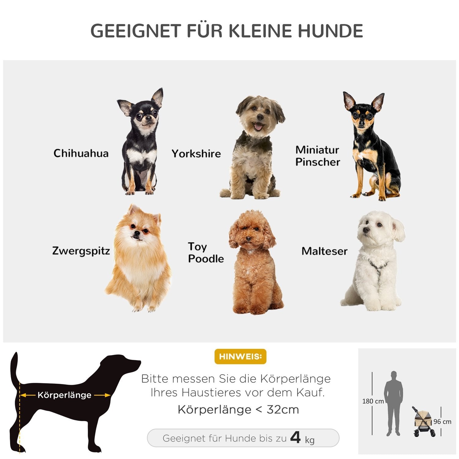 Hundeklapvogn Hundeklapvogn med klapfunktion Husdyrvogn til små hunde og katte.