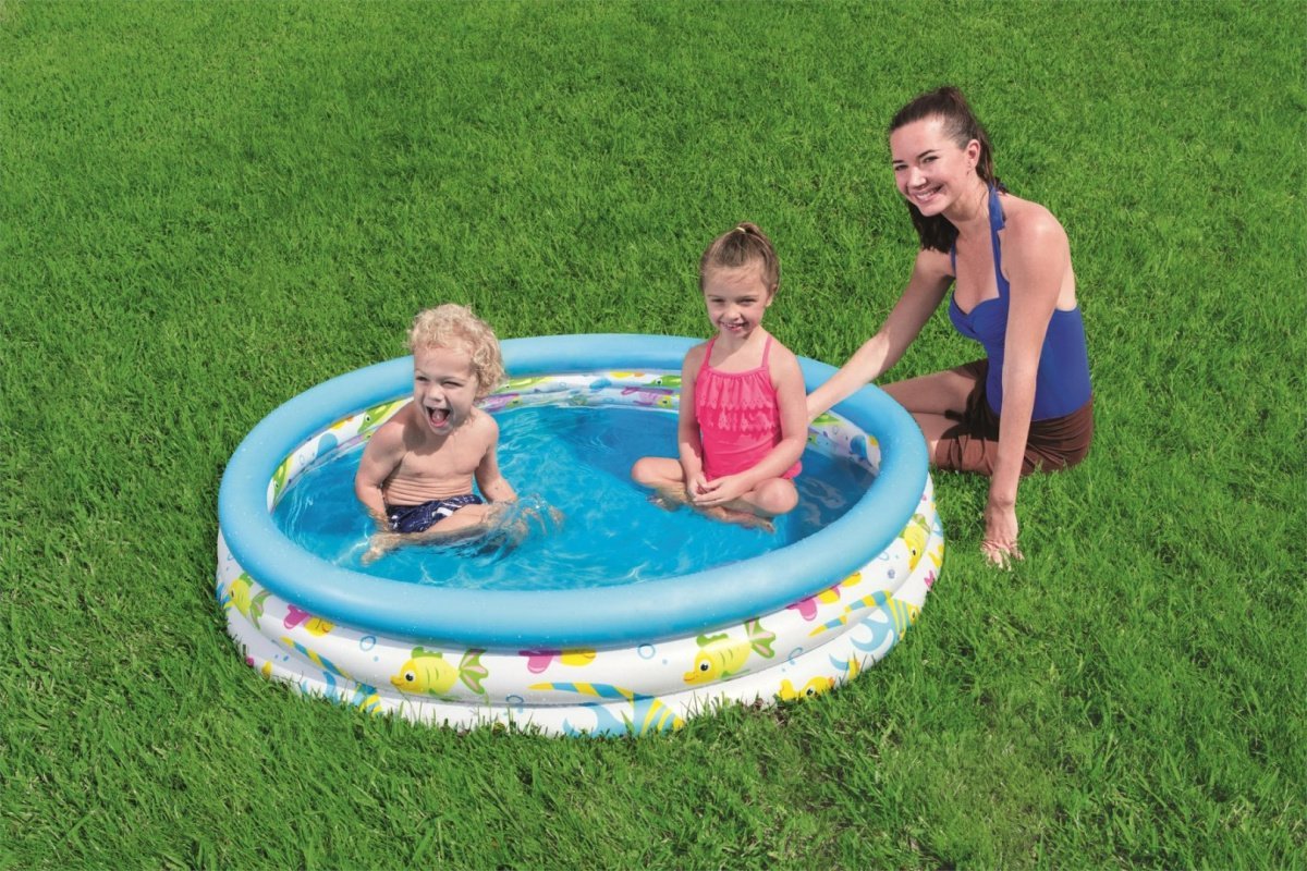 Coral Kids Pool 48"x10" med sikkerhedsventiler og reparationsplaster