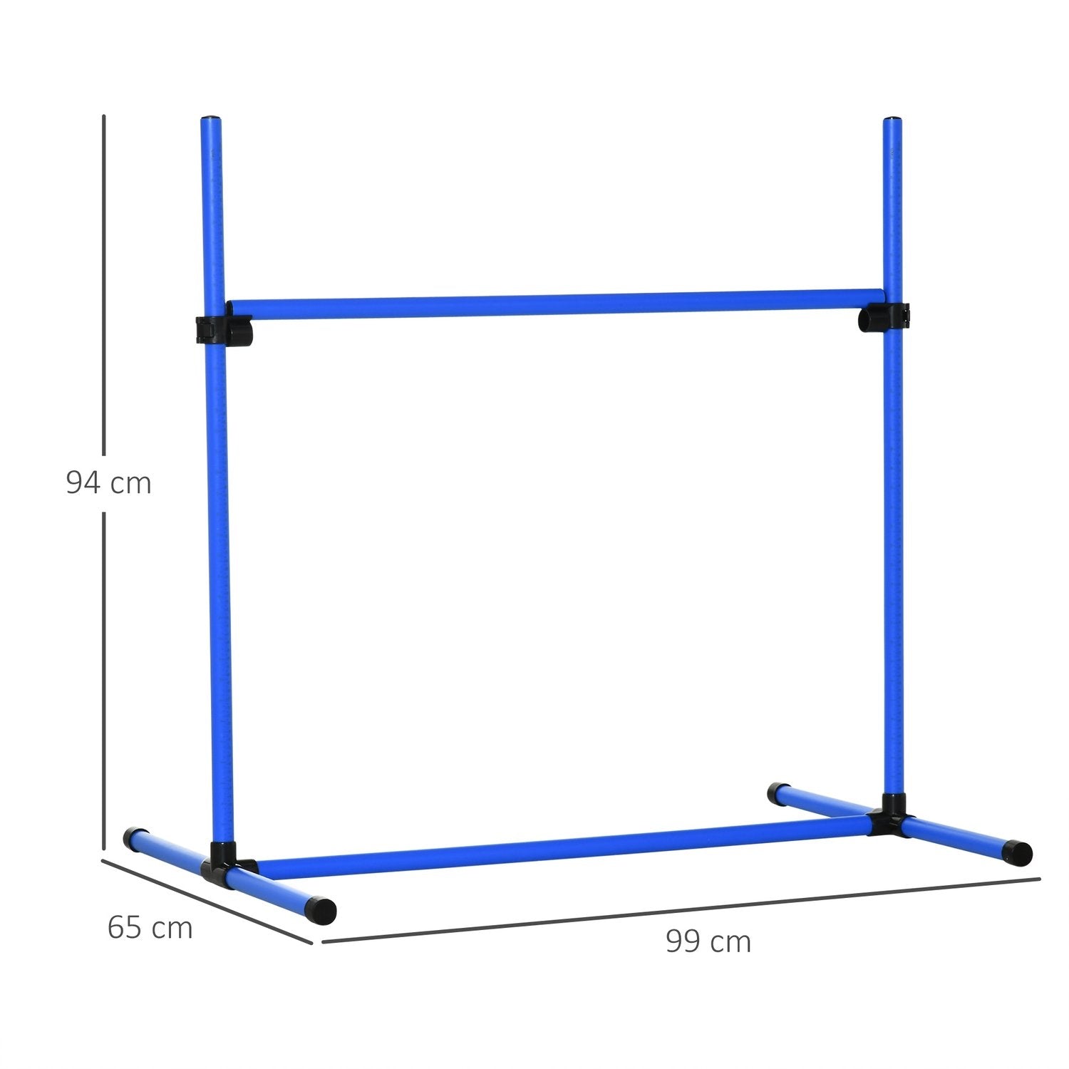 Agility Hedge Sæt Slalom Bars Hundetræningssæt 4 X Hæk, Plast, Blå, 99X65X94Cm