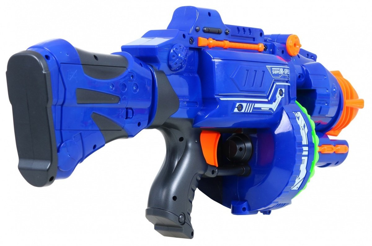 Electric Blue Foam Dart Rifle - 20 Round Magazine