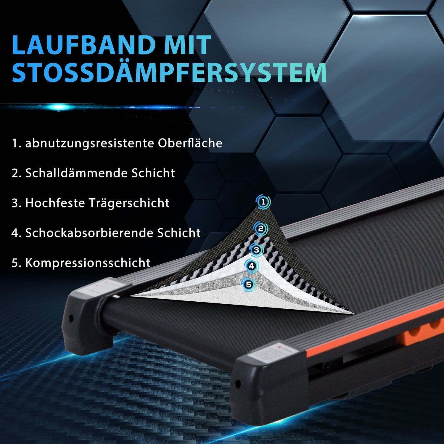 Elektriskt Löpband Med Lcd-Display, Hopfällbar Träningsmaskin, 1-6 Km/H, Stål, Svart, 105 X 56 X 108,5 Cm