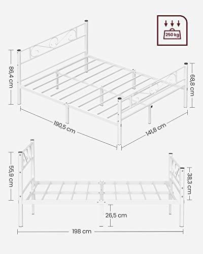 Elegant industriell dubbelsängstomme, stål, 225 kg