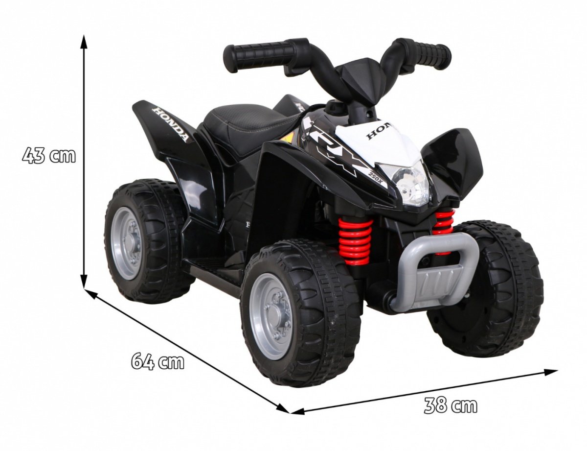 El-quad bike til børn 6V, lædersæde, horn, 25 kg Maks