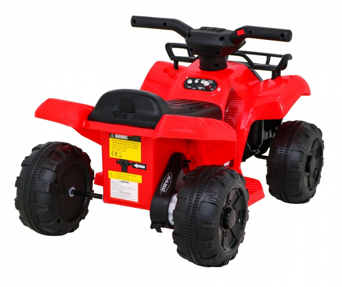 El-quad bike til børn med LED-lys, 6V batteri, 25W motor