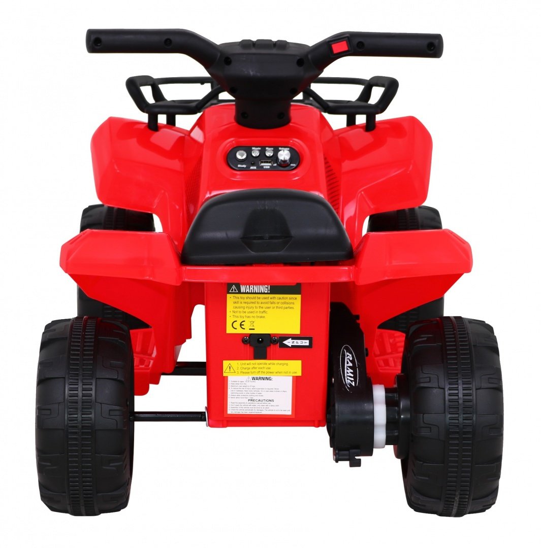 El-quad bike til børn med LED-lys, 6V batteri, 25W motor