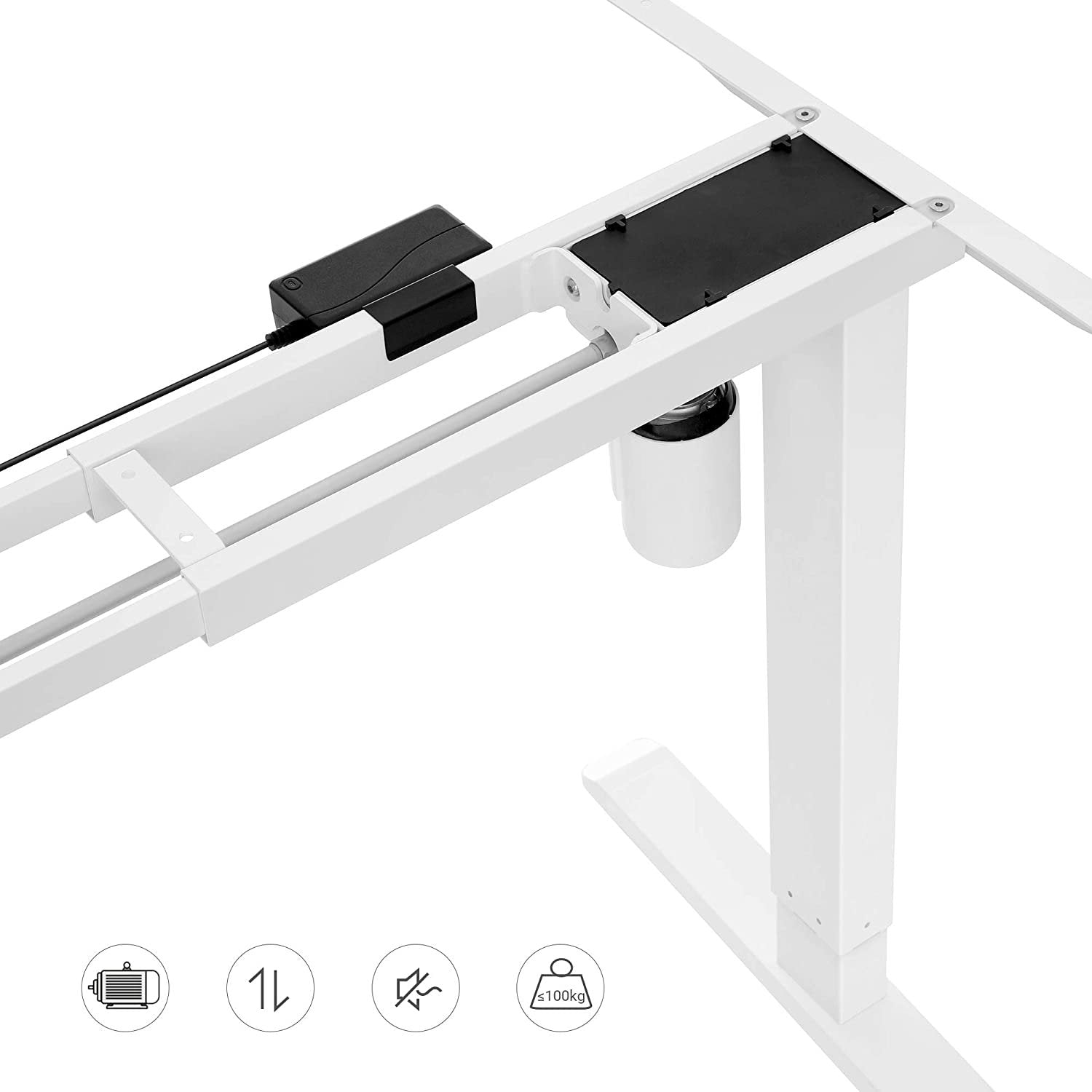 Elektrisk højdejusterbar skrivebordsramme, 71-112 cm, 100 kg belastning