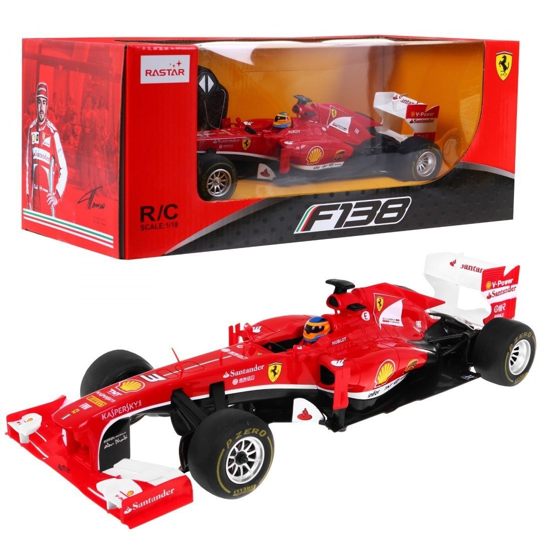 Fjernbetjening Ferrari F138 1:18 skala, 2,4 GHz, ABS-plast 