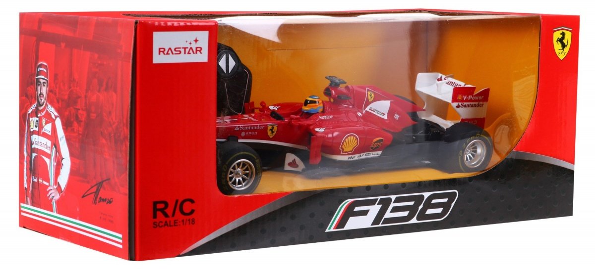 Fjernbetjening Ferrari F138 1:18 skala, 2,4 GHz, ABS-plast 