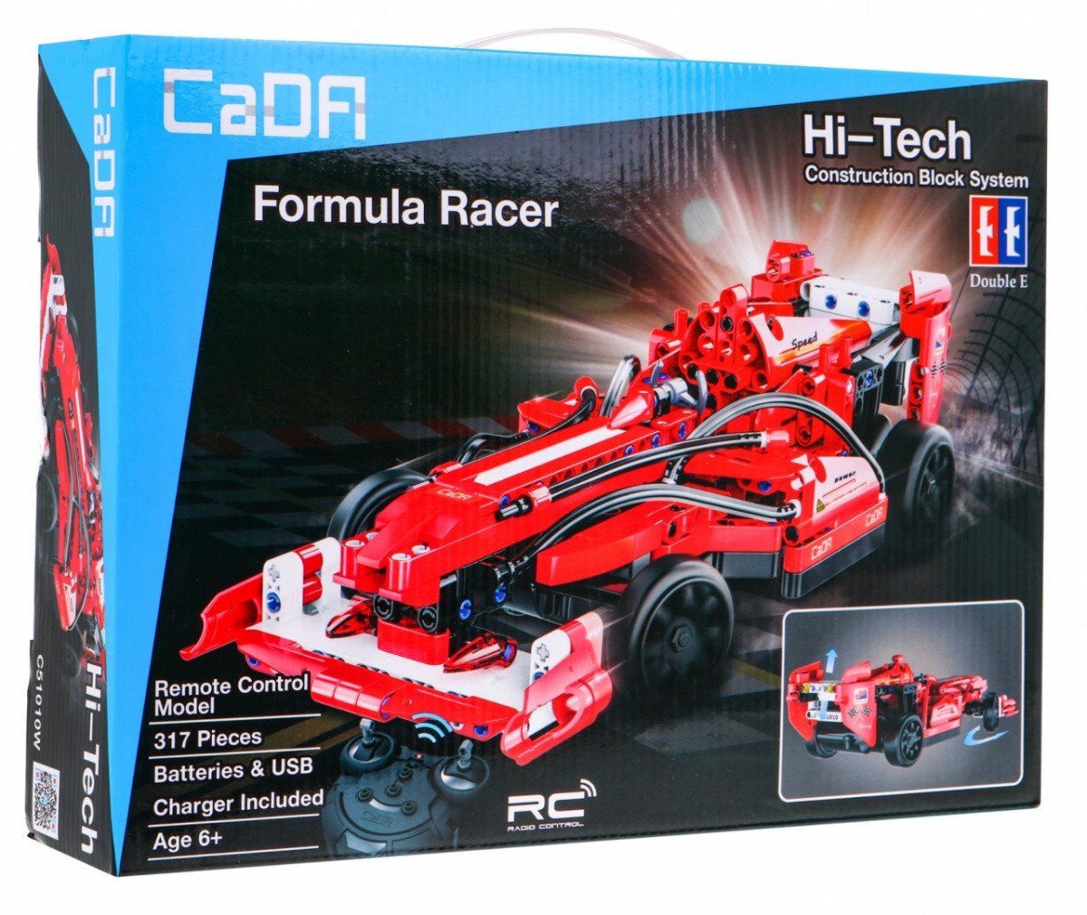 Fjernbetjening Formula Car Kit med lygter og 317 dele