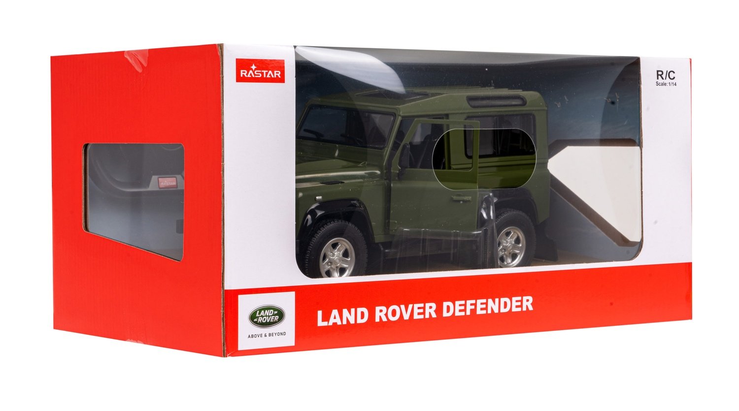 Fjernbetjening Land Rover Defender 1:14 med LED-lys 