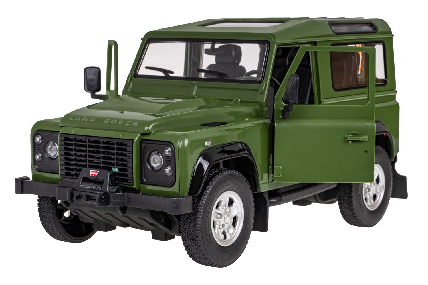 Fjernbetjening Land Rover Defender 1:14 med LED-lys 