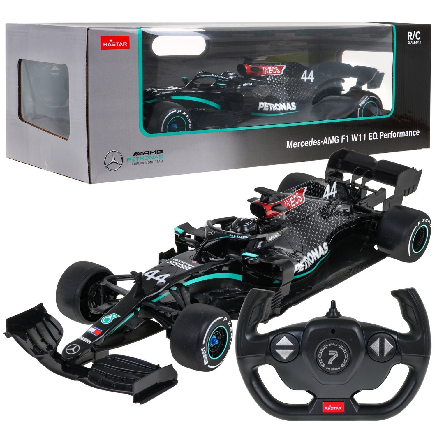 Fjernbetjening Mercedes-AMG F1 W11 EQ 1/12 Skala Bil 